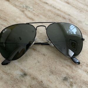 Matte black ray ban aviators